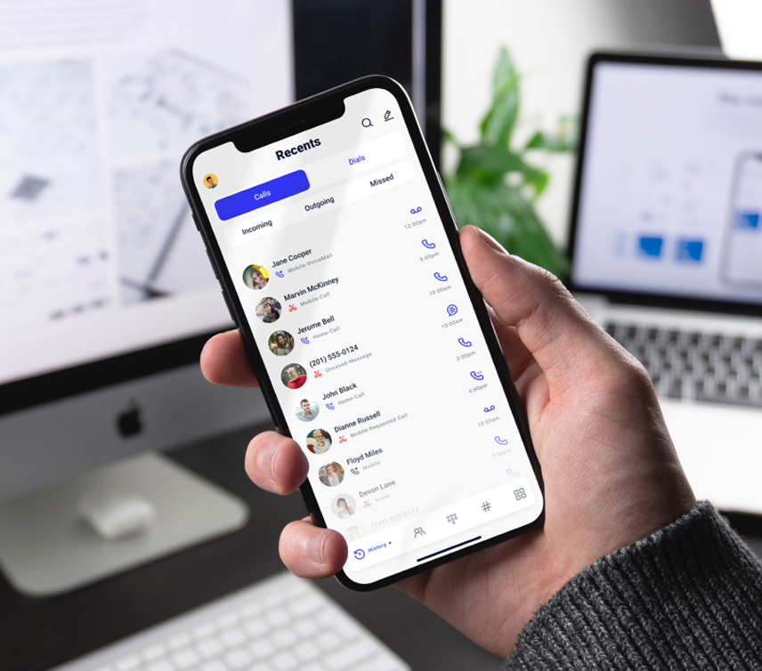 Interface principale application Dials