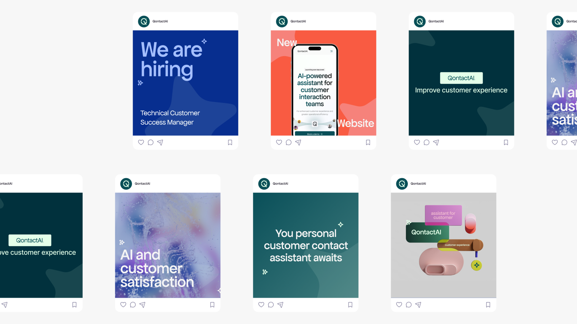 Exemple de post réseaux sociaux Qontact AI